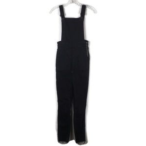 Madewell Skinny Frayed Denim Overalls in Lunar Wash